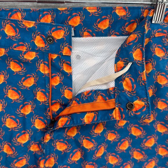 Retromarine NYC Mens Luxury Swim Trunks Shorts Size 34 Novelty Crabs Pockets - Picture 4 of 15